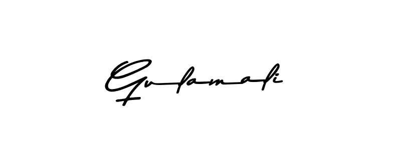 How to make Gulamali name signature. Use Asem Kandis PERSONAL USE style for creating short signs online. This is the latest handwritten sign. Gulamali signature style 9 images and pictures png