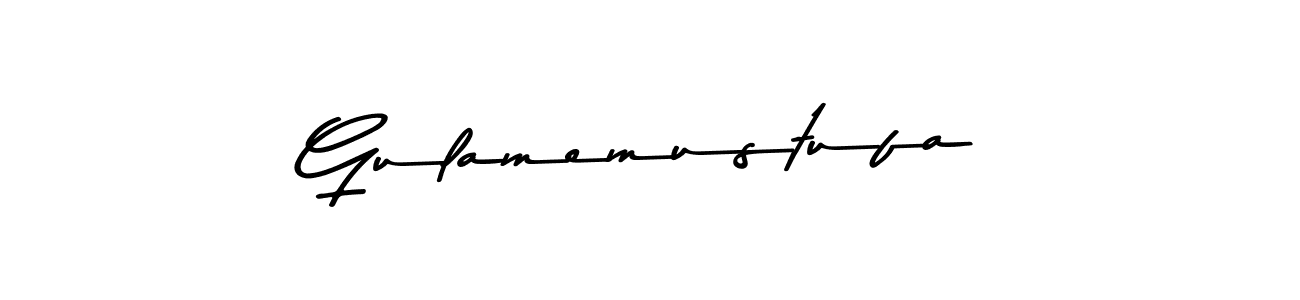 Make a beautiful signature design for name Gulamemustufa. With this signature (Asem Kandis PERSONAL USE) style, you can create a handwritten signature for free. Gulamemustufa signature style 9 images and pictures png