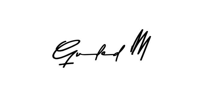 Guled M stylish signature style. Best Handwritten Sign (Asem Kandis PERSONAL USE) for my name. Handwritten Signature Collection Ideas for my name Guled M. Guled M signature style 9 images and pictures png