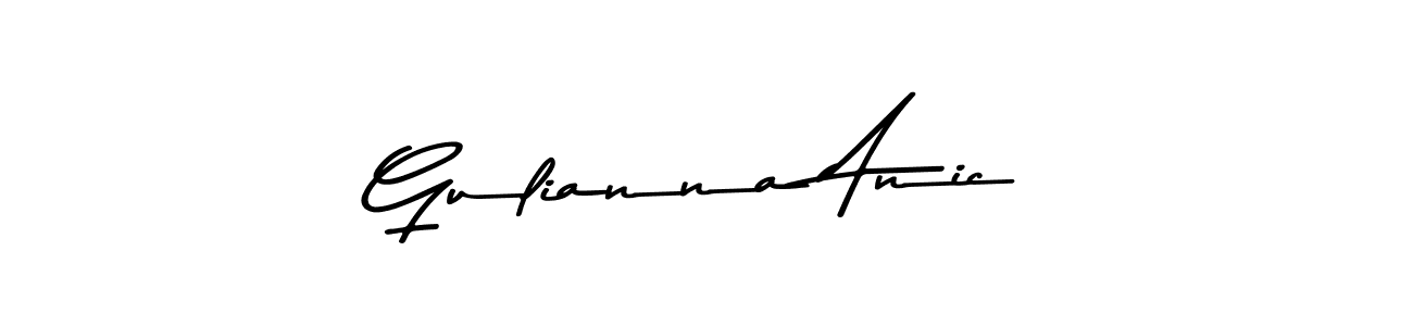 Create a beautiful signature design for name Gulianna Anic. With this signature (Asem Kandis PERSONAL USE) fonts, you can make a handwritten signature for free. Gulianna Anic signature style 9 images and pictures png