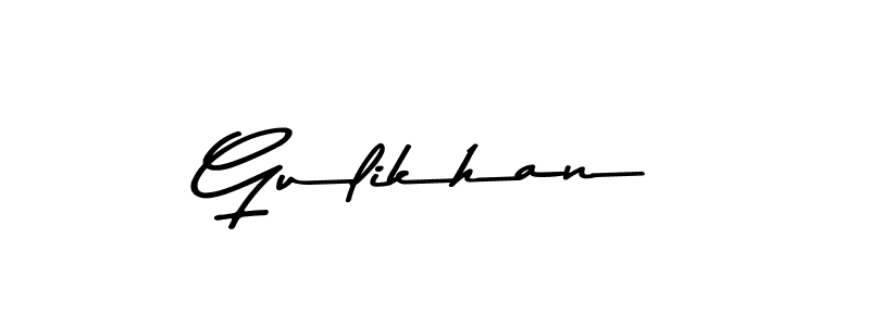 Make a beautiful signature design for name Gulikhan. With this signature (Asem Kandis PERSONAL USE) style, you can create a handwritten signature for free. Gulikhan signature style 9 images and pictures png