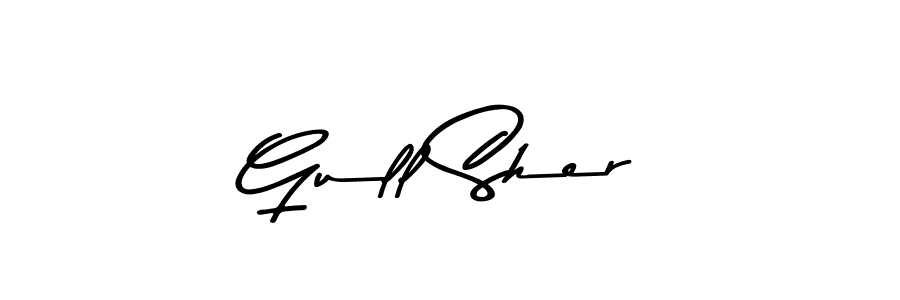 How to make Gull Sher name signature. Use Asem Kandis PERSONAL USE style for creating short signs online. This is the latest handwritten sign. Gull Sher signature style 9 images and pictures png