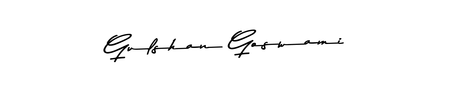 Design your own signature with our free online signature maker. With this signature software, you can create a handwritten (Asem Kandis PERSONAL USE) signature for name Gulshan Goswami. Gulshan Goswami signature style 9 images and pictures png