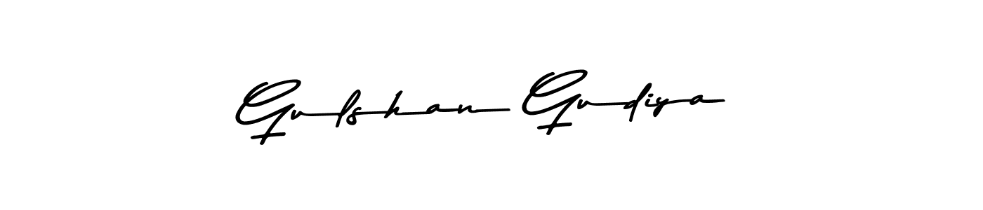 How to make Gulshan Gudiya name signature. Use Asem Kandis PERSONAL USE style for creating short signs online. This is the latest handwritten sign. Gulshan Gudiya signature style 9 images and pictures png