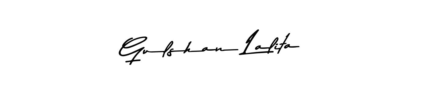 Design your own signature with our free online signature maker. With this signature software, you can create a handwritten (Asem Kandis PERSONAL USE) signature for name Gulshan Lalita. Gulshan Lalita signature style 9 images and pictures png
