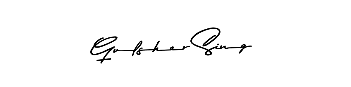 Use a signature maker to create a handwritten signature online. With this signature software, you can design (Asem Kandis PERSONAL USE) your own signature for name Gulsher Sing. Gulsher Sing signature style 9 images and pictures png