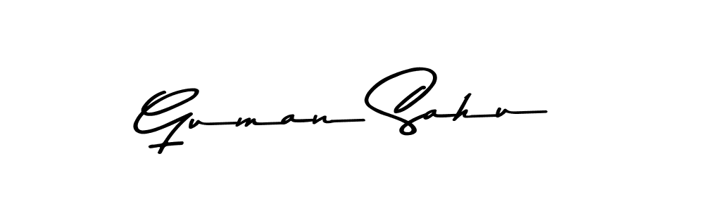 You should practise on your own different ways (Asem Kandis PERSONAL USE) to write your name (Guman Sahu) in signature. don't let someone else do it for you. Guman Sahu signature style 9 images and pictures png