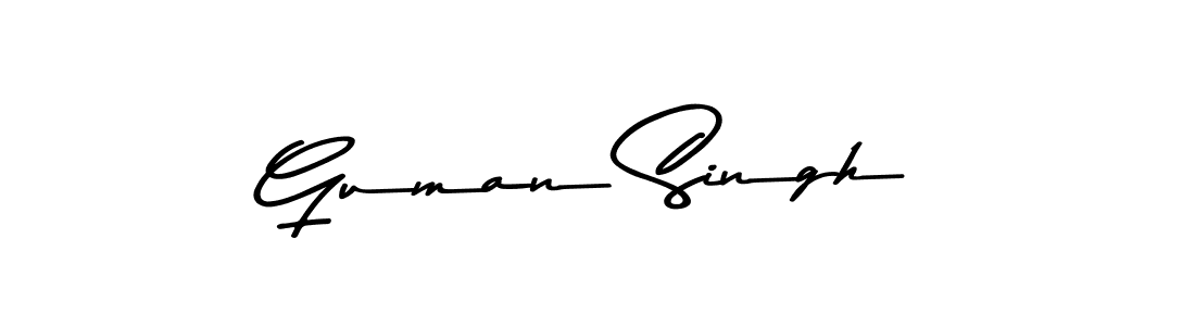 Design your own signature with our free online signature maker. With this signature software, you can create a handwritten (Asem Kandis PERSONAL USE) signature for name Guman Singh. Guman Singh signature style 9 images and pictures png