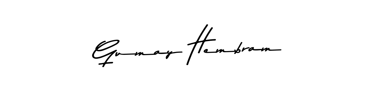 Use a signature maker to create a handwritten signature online. With this signature software, you can design (Asem Kandis PERSONAL USE) your own signature for name Gumay Hembram. Gumay Hembram signature style 9 images and pictures png