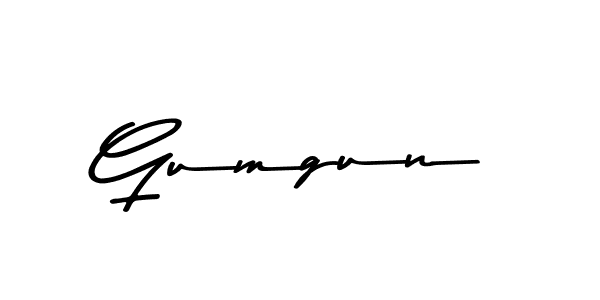 Make a beautiful signature design for name Gumgun. With this signature (Asem Kandis PERSONAL USE) style, you can create a handwritten signature for free. Gumgun signature style 9 images and pictures png