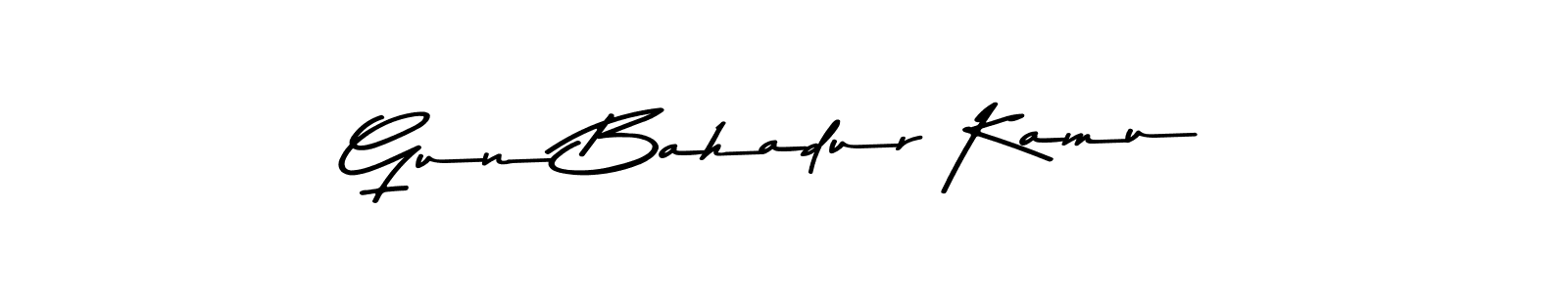 Similarly Asem Kandis PERSONAL USE is the best handwritten signature design. Signature creator online .You can use it as an online autograph creator for name Gun Bahadur Kamu. Gun Bahadur Kamu signature style 9 images and pictures png