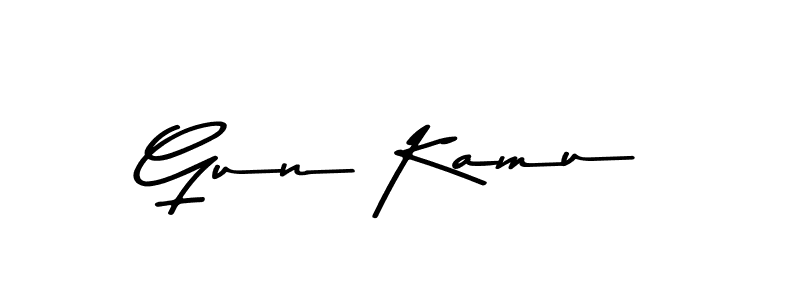 Gun Kamu stylish signature style. Best Handwritten Sign (Asem Kandis PERSONAL USE) for my name. Handwritten Signature Collection Ideas for my name Gun Kamu. Gun Kamu signature style 9 images and pictures png