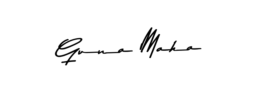 Create a beautiful signature design for name Guna Maha. With this signature (Asem Kandis PERSONAL USE) fonts, you can make a handwritten signature for free. Guna Maha signature style 9 images and pictures png