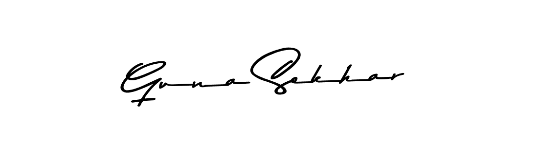 Make a beautiful signature design for name Guna Sekhar. Use this online signature maker to create a handwritten signature for free. Guna Sekhar signature style 9 images and pictures png