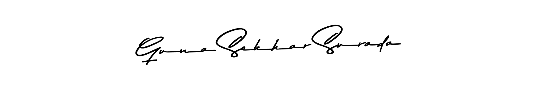 Use a signature maker to create a handwritten signature online. With this signature software, you can design (Asem Kandis PERSONAL USE) your own signature for name Guna Sekhar Surada. Guna Sekhar Surada signature style 9 images and pictures png