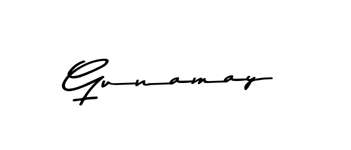 Gunamay stylish signature style. Best Handwritten Sign (Asem Kandis PERSONAL USE) for my name. Handwritten Signature Collection Ideas for my name Gunamay. Gunamay signature style 9 images and pictures png