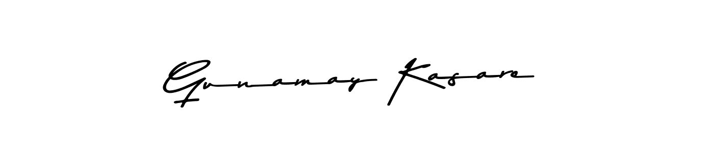 You should practise on your own different ways (Asem Kandis PERSONAL USE) to write your name (Gunamay Kasare) in signature. don't let someone else do it for you. Gunamay Kasare signature style 9 images and pictures png