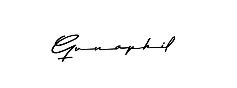 You should practise on your own different ways (Asem Kandis PERSONAL USE) to write your name (Gunaphil) in signature. don't let someone else do it for you. Gunaphil signature style 9 images and pictures png