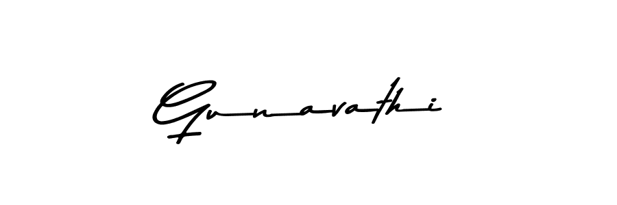 Create a beautiful signature design for name Gunavathi. With this signature (Asem Kandis PERSONAL USE) fonts, you can make a handwritten signature for free. Gunavathi signature style 9 images and pictures png