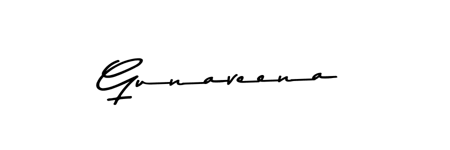 Use a signature maker to create a handwritten signature online. With this signature software, you can design (Asem Kandis PERSONAL USE) your own signature for name Gunaveena. Gunaveena signature style 9 images and pictures png