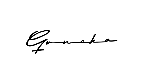Guncha stylish signature style. Best Handwritten Sign (Asem Kandis PERSONAL USE) for my name. Handwritten Signature Collection Ideas for my name Guncha. Guncha signature style 9 images and pictures png