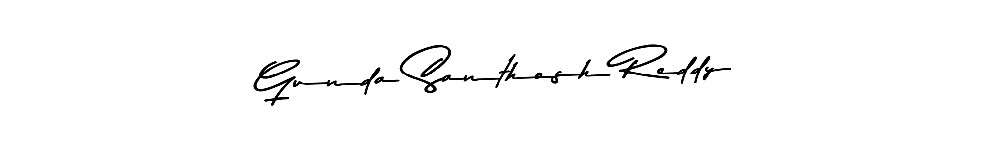 Use a signature maker to create a handwritten signature online. With this signature software, you can design (Asem Kandis PERSONAL USE) your own signature for name Gunda Santhosh Reddy. Gunda Santhosh Reddy signature style 9 images and pictures png