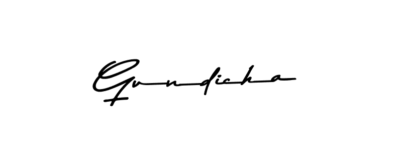 Design your own signature with our free online signature maker. With this signature software, you can create a handwritten (Asem Kandis PERSONAL USE) signature for name Gundicha. Gundicha signature style 9 images and pictures png
