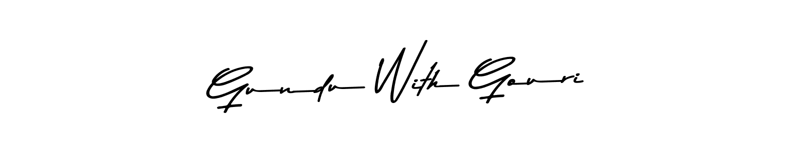 How to make Gundu With Gouri signature? Asem Kandis PERSONAL USE is a professional autograph style. Create handwritten signature for Gundu With Gouri name. Gundu With Gouri signature style 9 images and pictures png