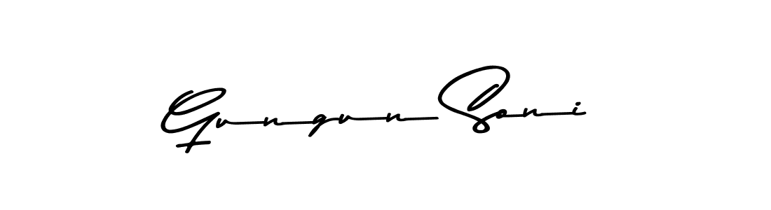 Make a beautiful signature design for name Gungun Soni. With this signature (Asem Kandis PERSONAL USE) style, you can create a handwritten signature for free. Gungun Soni signature style 9 images and pictures png