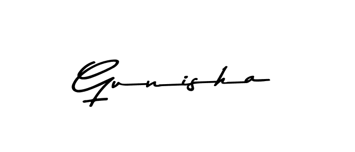 Also we have Gunisha name is the best signature style. Create professional handwritten signature collection using Asem Kandis PERSONAL USE autograph style. Gunisha signature style 9 images and pictures png