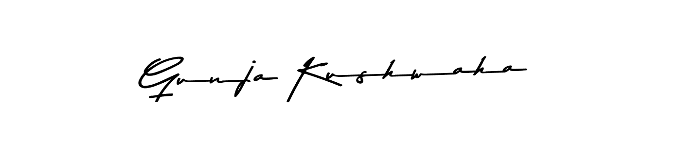 Design your own signature with our free online signature maker. With this signature software, you can create a handwritten (Asem Kandis PERSONAL USE) signature for name Gunja Kushwaha. Gunja Kushwaha signature style 9 images and pictures png
