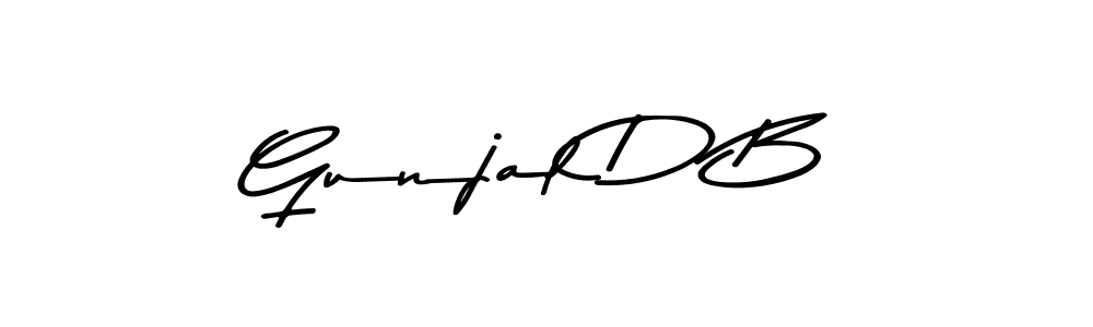 Also we have Gunjal D B name is the best signature style. Create professional handwritten signature collection using Asem Kandis PERSONAL USE autograph style. Gunjal D B signature style 9 images and pictures png