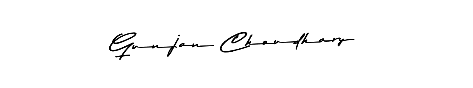 Create a beautiful signature design for name Gunjan Choudhary. With this signature (Asem Kandis PERSONAL USE) fonts, you can make a handwritten signature for free. Gunjan Choudhary signature style 9 images and pictures png