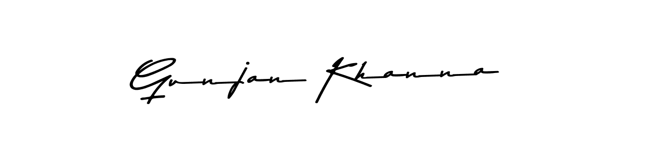 Use a signature maker to create a handwritten signature online. With this signature software, you can design (Asem Kandis PERSONAL USE) your own signature for name Gunjan Khanna. Gunjan Khanna signature style 9 images and pictures png