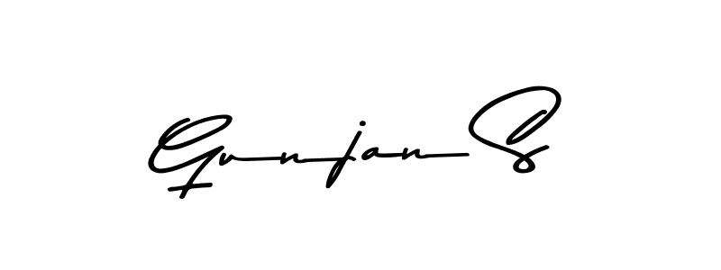 Create a beautiful signature design for name Gunjan S. With this signature (Asem Kandis PERSONAL USE) fonts, you can make a handwritten signature for free. Gunjan S signature style 9 images and pictures png