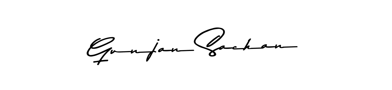 Design your own signature with our free online signature maker. With this signature software, you can create a handwritten (Asem Kandis PERSONAL USE) signature for name Gunjan Sachan. Gunjan Sachan signature style 9 images and pictures png