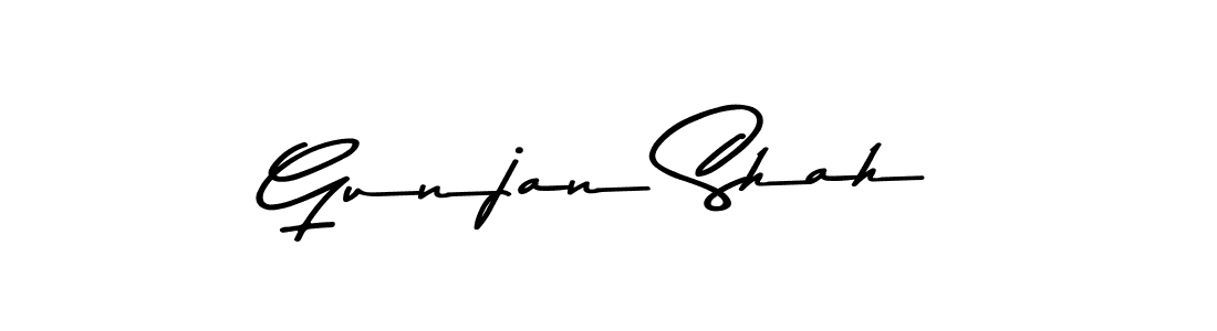 Design your own signature with our free online signature maker. With this signature software, you can create a handwritten (Asem Kandis PERSONAL USE) signature for name Gunjan Shah. Gunjan Shah signature style 9 images and pictures png