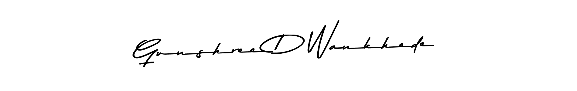 How to make Gunshree D Wankhede signature? Asem Kandis PERSONAL USE is a professional autograph style. Create handwritten signature for Gunshree D Wankhede name. Gunshree D Wankhede signature style 9 images and pictures png