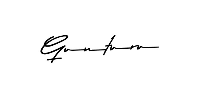 Make a beautiful signature design for name Gunturu. With this signature (Asem Kandis PERSONAL USE) style, you can create a handwritten signature for free. Gunturu signature style 9 images and pictures png