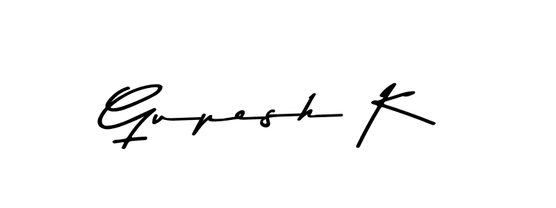 if you are searching for the best signature style for your name Gupesh K. so please give up your signature search. here we have designed multiple signature styles  using Asem Kandis PERSONAL USE. Gupesh K signature style 9 images and pictures png