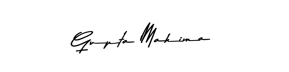 Design your own signature with our free online signature maker. With this signature software, you can create a handwritten (Asem Kandis PERSONAL USE) signature for name Gupta Mahima. Gupta Mahima signature style 9 images and pictures png