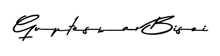 Similarly Asem Kandis PERSONAL USE is the best handwritten signature design. Signature creator online. You can use it as an online autograph creator for name Gupteswar Bisoi. Gupteswar Bisoi signature style 9 images and pictures png
