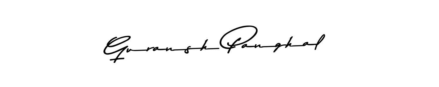 Design your own signature with our free online signature maker. With this signature software, you can create a handwritten (Asem Kandis PERSONAL USE) signature for name Guransh Panghal. Guransh Panghal signature style 9 images and pictures png