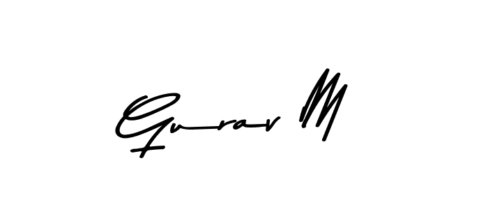 This is the best signature style for the Gurav M name. Also you like these signature font (Asem Kandis PERSONAL USE). Mix name signature. Gurav M signature style 9 images and pictures png