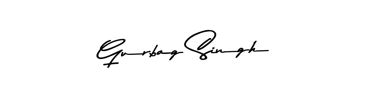 How to make Gurbag Singh name signature. Use Asem Kandis PERSONAL USE style for creating short signs online. This is the latest handwritten sign. Gurbag Singh signature style 9 images and pictures png