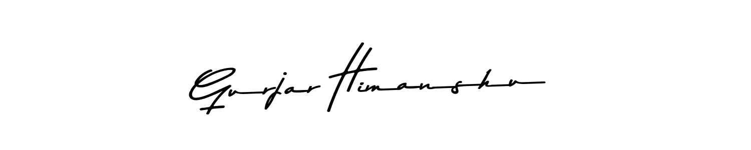 Use a signature maker to create a handwritten signature online. With this signature software, you can design (Asem Kandis PERSONAL USE) your own signature for name Gurjar Himanshu. Gurjar Himanshu signature style 9 images and pictures png