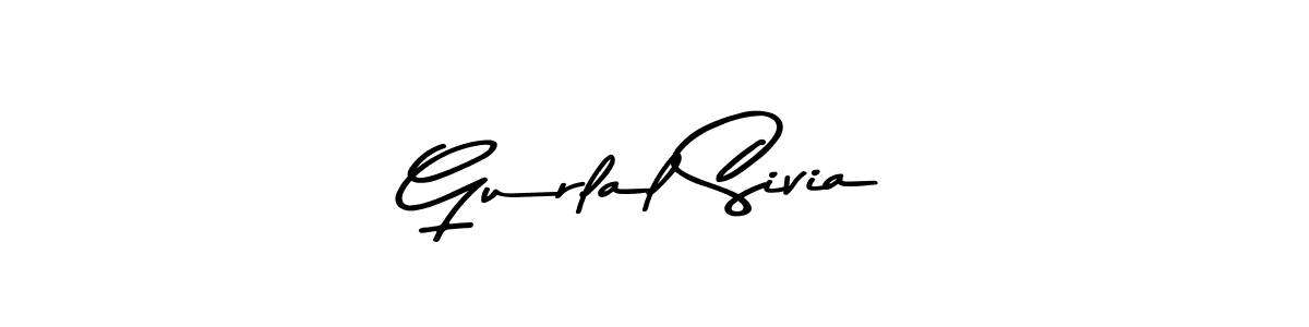 Create a beautiful signature design for name Gurlal Sivia. With this signature (Asem Kandis PERSONAL USE) fonts, you can make a handwritten signature for free. Gurlal Sivia signature style 9 images and pictures png