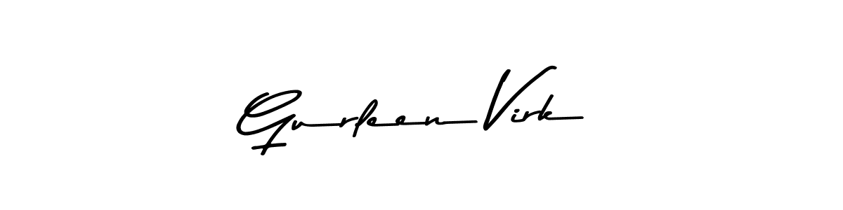 How to make Gurleen Virk name signature. Use Asem Kandis PERSONAL USE style for creating short signs online. This is the latest handwritten sign. Gurleen Virk signature style 9 images and pictures png