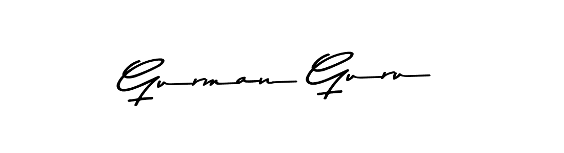 How to make Gurman Guru signature? Asem Kandis PERSONAL USE is a professional autograph style. Create handwritten signature for Gurman Guru name. Gurman Guru signature style 9 images and pictures png