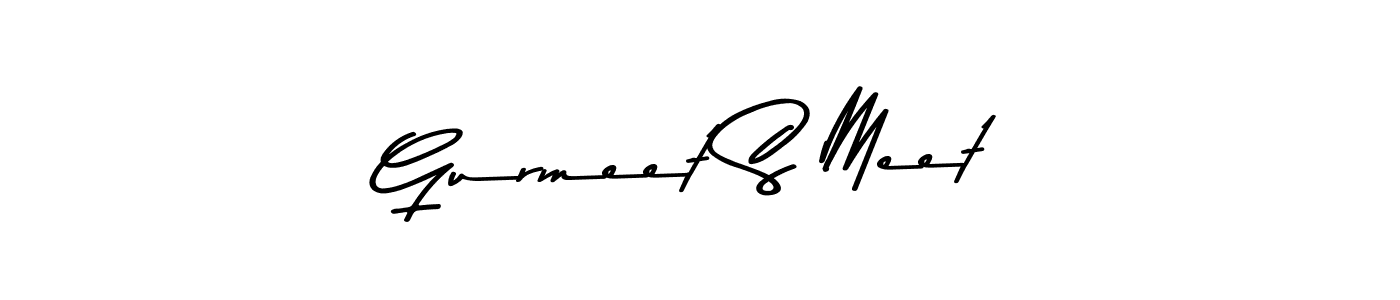 Create a beautiful signature design for name Gurmeet S Meet. With this signature (Asem Kandis PERSONAL USE) fonts, you can make a handwritten signature for free. Gurmeet S Meet signature style 9 images and pictures png